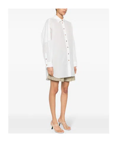 Philosophy Di Lorenzo Serafini Drop-shoulder Crepe Shoulder In White