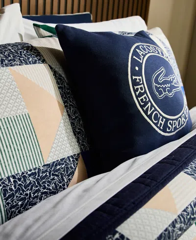 Lacoste Sportswear Cotton Decorative Pillow, 16" X 16"