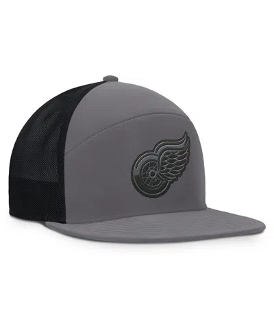 Fanatics Men's Charcoal/black Detroit Red Wings Fairweather Adjustable Hat
