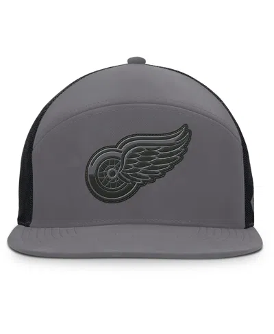 Fanatics Men's Charcoal/black Detroit Red Wings Fairweather Adjustable Hat