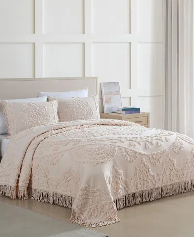 Beatrice Home Fashions Lotus Chenille Lightweight Bedspread, King In Neutral