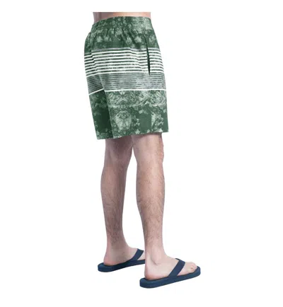 G-iii Sports By Carl Banks Men's Green/gray Green Bay Packers Horizon Volley Swim Shorts In Multi