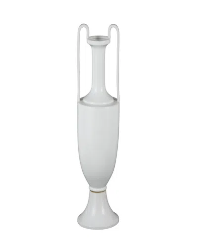 Rosemary Lane Ceramic Fluted Urn Shaped Decorative Vase With Arch Handles, 30"