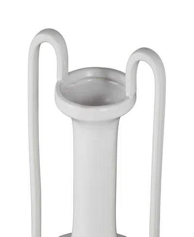 Rosemary Lane Ceramic Fluted Urn Shaped Decorative Vase With Arch Handles, 30"