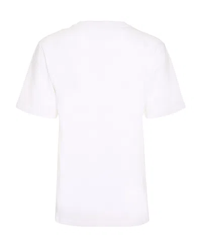 Rabanne Logo-detail Crew-neck T-shirt In White
