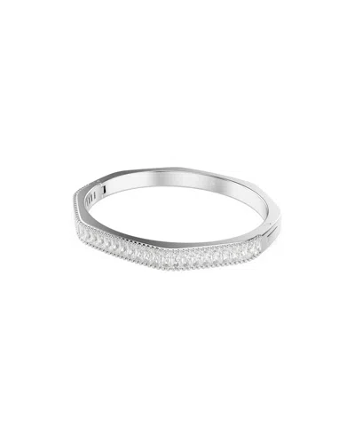 Swarovski Matrix Baguette Cut White Rhodium Plated Bangle Bracelet