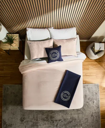 Lacoste Tiebreak Solid 3-pc. Comforter Set, King In Pink