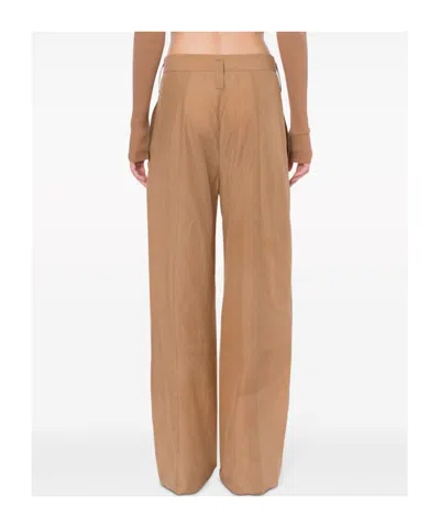 Philosophy Di Lorenzo Serafini High-waist Wide-leg Sheer Trousers