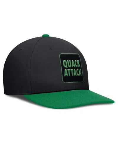 Nike Men's Black/green Oregon Ducks 2025 Sideline Campus Pro Local Snapback Hat