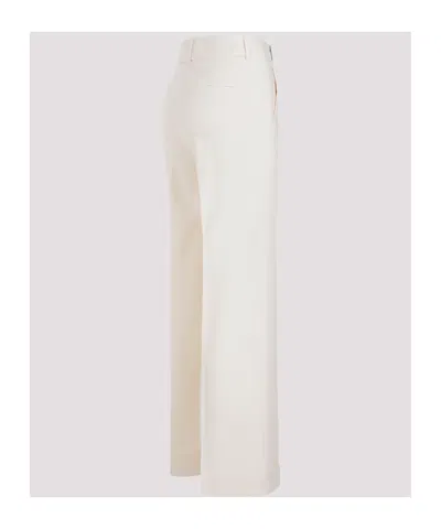 Peserico Viscose Blend Trousers In White