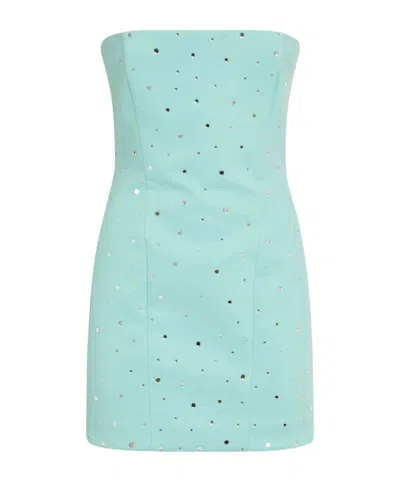Giuseppe Di Morabito Embellished Strapless Mini Dress In Green