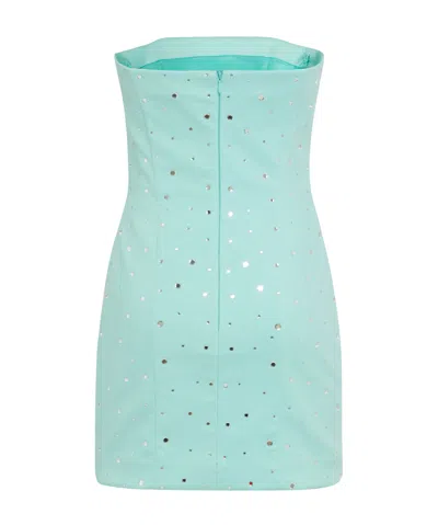 Giuseppe Di Morabito Embellished Strapless Mini Dress In Green