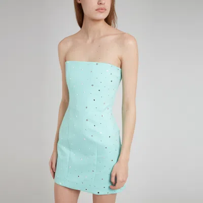 Giuseppe Di Morabito Embellished Strapless Mini Dress In Green