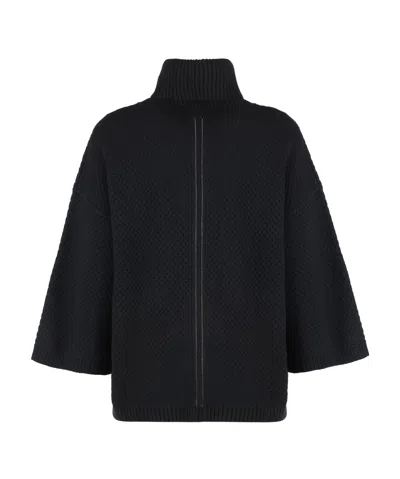Fabiana Filippi Wool Blend Turtleneck Sweater In Black