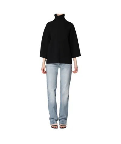 Fabiana Filippi Wool Blend Turtleneck Sweater In Black