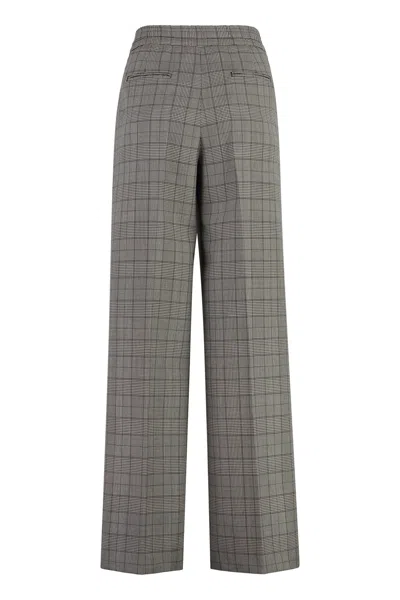 Pt Torino Pt01 Wide Leg Check Trousers