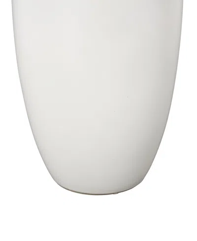 Rosemary Lane Ceramic Scroll Sleek Amphora Decorative Vase With Handles, 18"