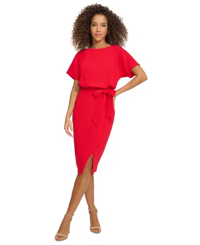 Kensie Blouson Wrap Dress