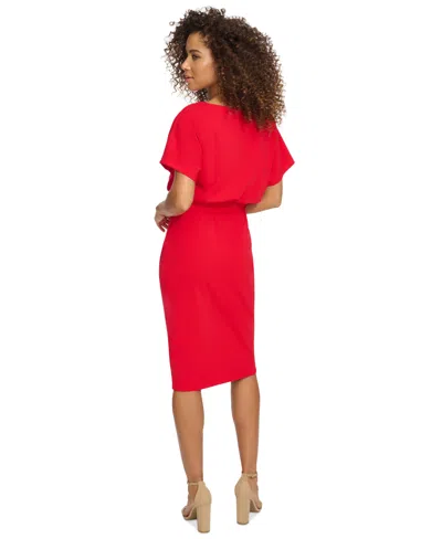 Kensie Blouson Wrap Dress