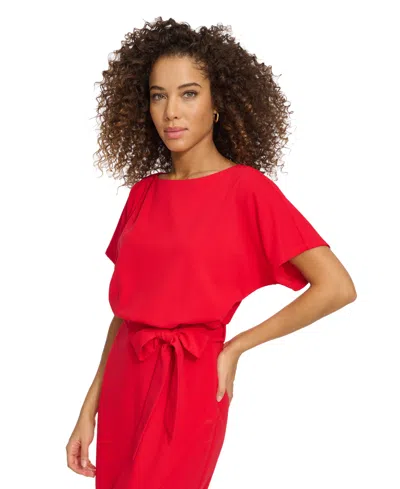 Kensie Blouson Wrap Dress