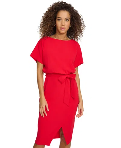 Kensie Blouson Wrap Dress