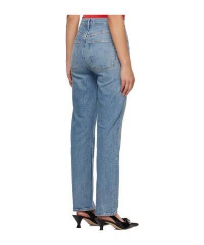 Agolde High-rise Straight-leg Jeans In Blue