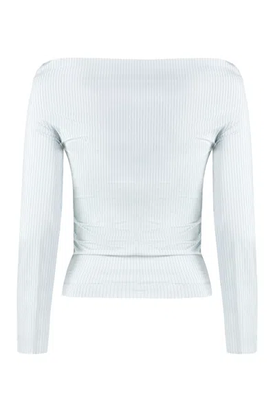 Philosophy Di Lorenzo Serafini Modern Crepe Blouse With Side Button Fastening