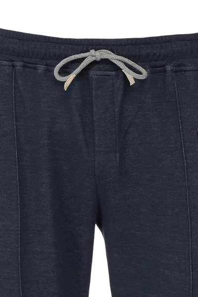Eleventy Elastic Waist Jogging Pants In Blue