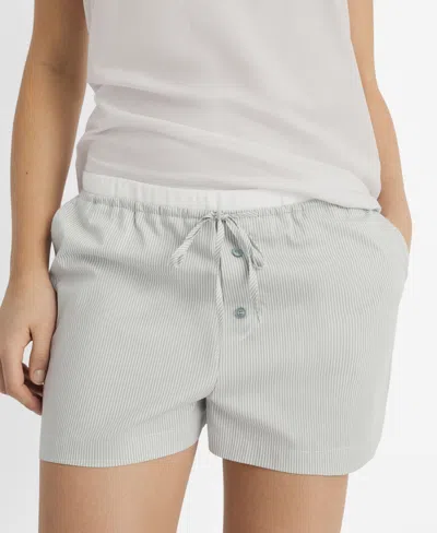 Mango Women's Elasticated Detail Striped Pajama Shorts