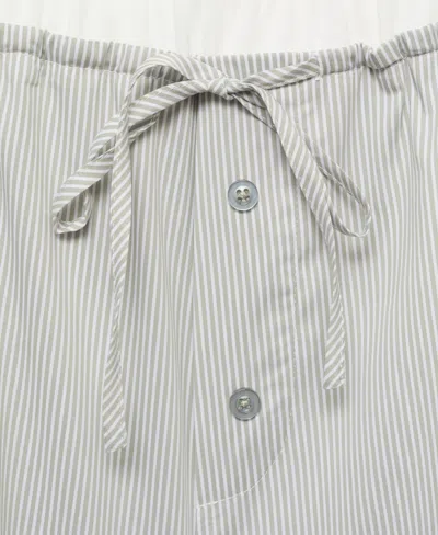Mango Women's Elasticated Detail Striped Pajama Shorts