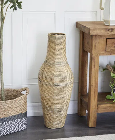 Rosemary Lane Faux Seagrass Handmade Tall Woven Floor Decorative Vase, 28"