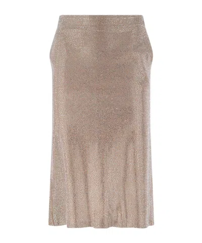 Giuseppe Di Morabito Metallic Finish Skirt With Back Slit And Side Pockets