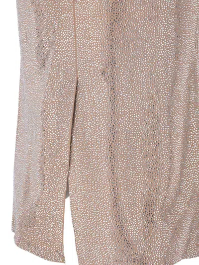 Giuseppe Di Morabito Metallic Finish Skirt With Back Slit And Side Pockets