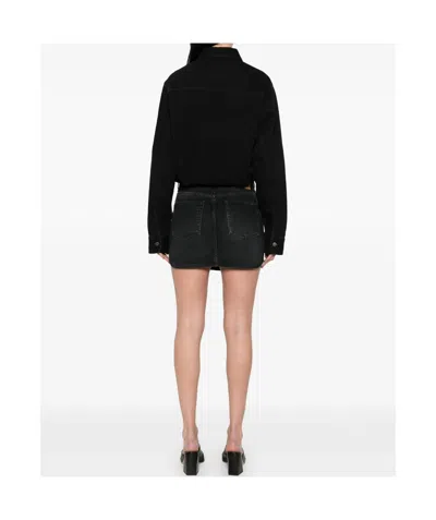 Haikure Mini Dress Tamu Washed Denim In Black