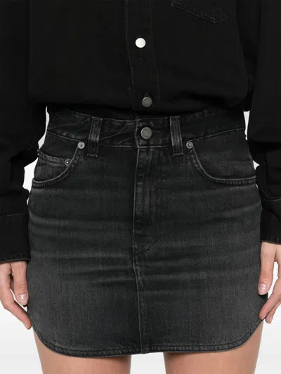 Haikure Mini Dress Tamu Washed Denim In Black