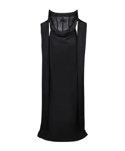 Giuseppe Di Morabito Long Dress With Open Sleeves In Black