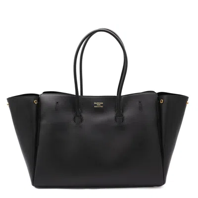 Balenciaga Black Leather Carry All Bel Air Backpack
