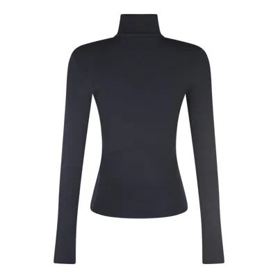 Balenciaga Viscose Nano Bb High Neck Sweater In Black