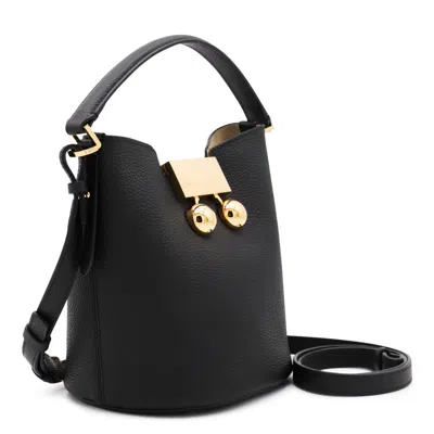 Marni Womens 00n99 Trunkeroo Bucket Leather Shoulder Bag In Black