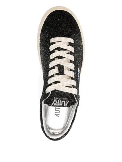 Autry Dallas Low Sue Stars Black Sneakers Sneakers
