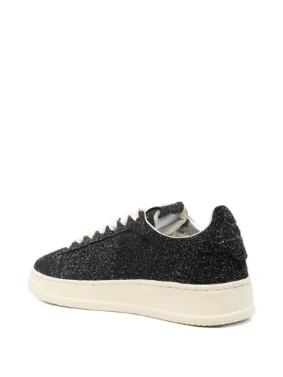 Autry Dallas Low Sue Stars Black Sneakers Sneakers