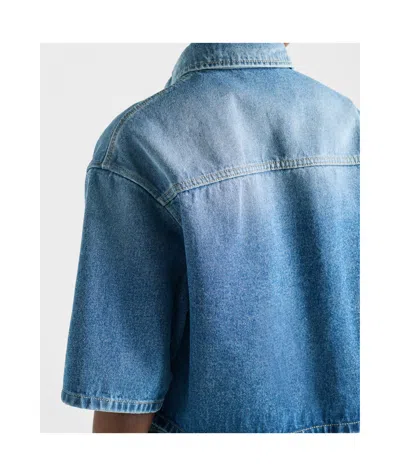 Prada Denim Shirt In Blue