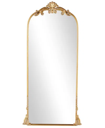 Rosemary Lane 48" Metal Scroll Tall Ornate Arched Baroque Room Floor Mirror