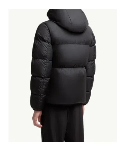 Moncler Montcla Hooded Short Down Jacket In Black