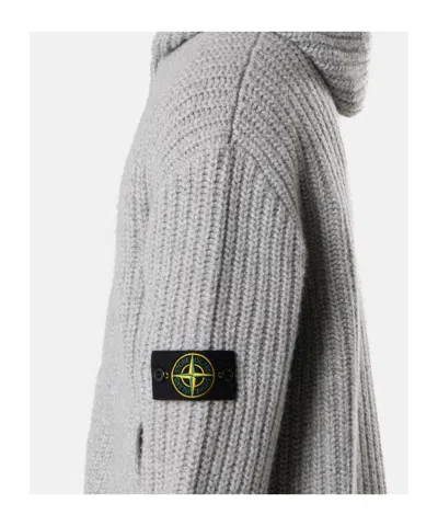 Stone Island Cotton Zip-up Hoodie In Gray