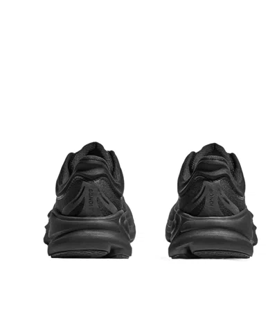Hoka Bondi 9 Black Low Top Sneakers With Maxi Logo Lettering On The Side In Tech Fabric Unisex In Black