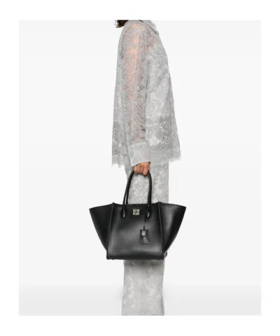 Ermanno Scervino Maggie Turn-lock Leather Tote Bag