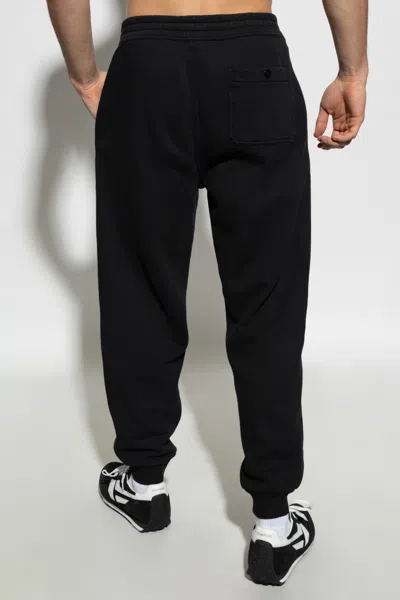 Tom Ford Black Cotton Fleece Sweatpants In Animal Print
