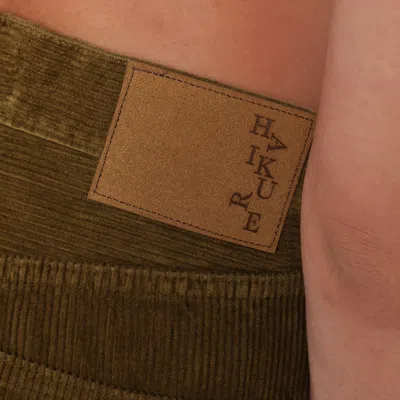 Haikure Wide Corduroy Trousers With Pockets And Belt Loops In Brown