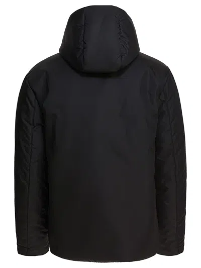 Prada Black Re-nylon Downjacket Wintercoat In Black